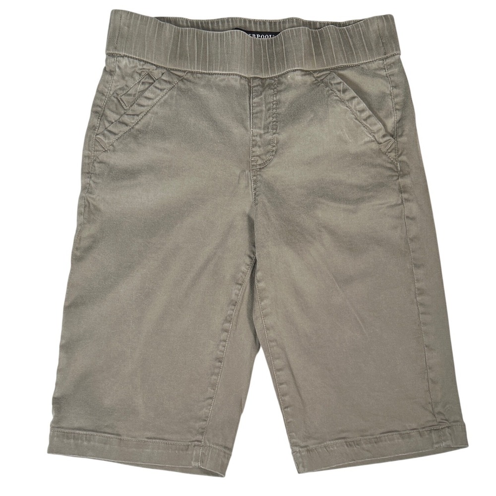 Liverpool Los Angeles Pull On Bermuda Shorts Shadow Green Minimalist Y2K Size 4